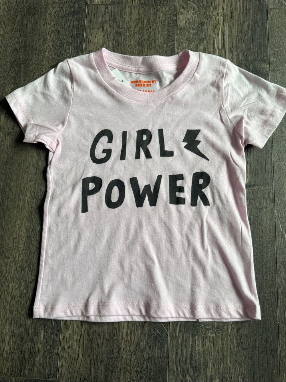 Girls' Pink "Girl Power" Short Sleeve Tee